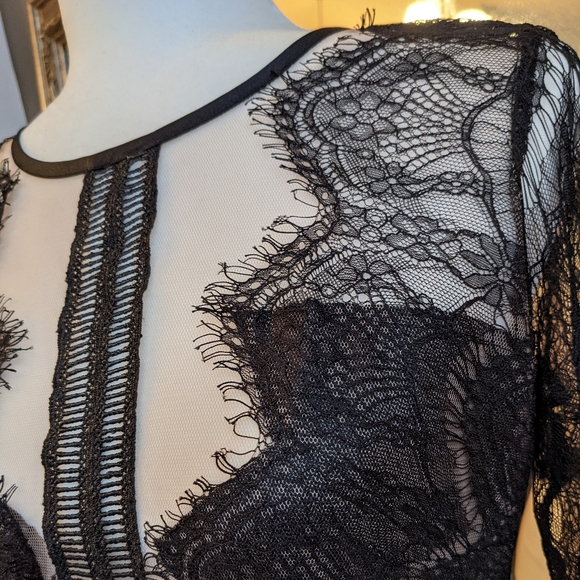 Lace body suit Black Nude L - Picture 7 of 16